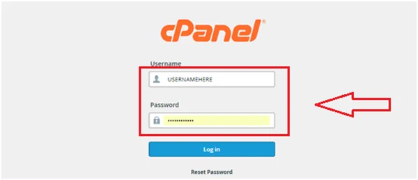 صفحه ورود سی پنل