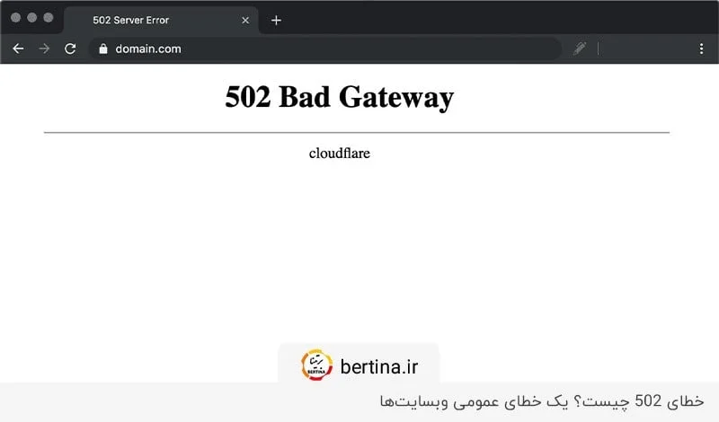 بررسی دلایل خطای 502 در مجله برتینا